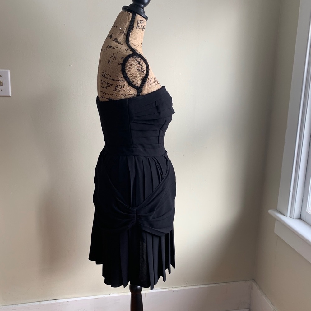 Rachel Roy one shoulder pleated black dress - Picture 3 of 15